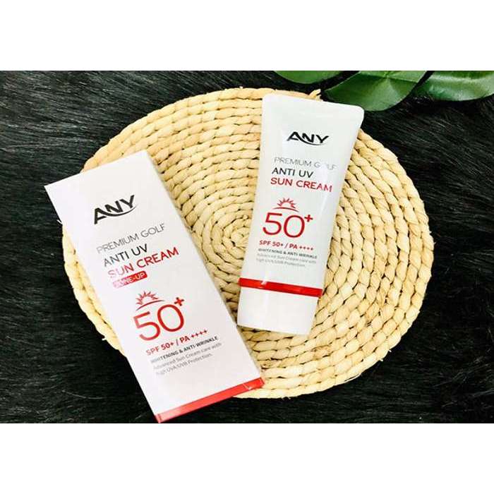 [2Tuýp+ Tặng 2Nạ] Kem Chống Nắng Any Hàn Quốc 60ml Premium Golf Anti UV SPF 50+ ( Nâng tông, trắng da, không bết)