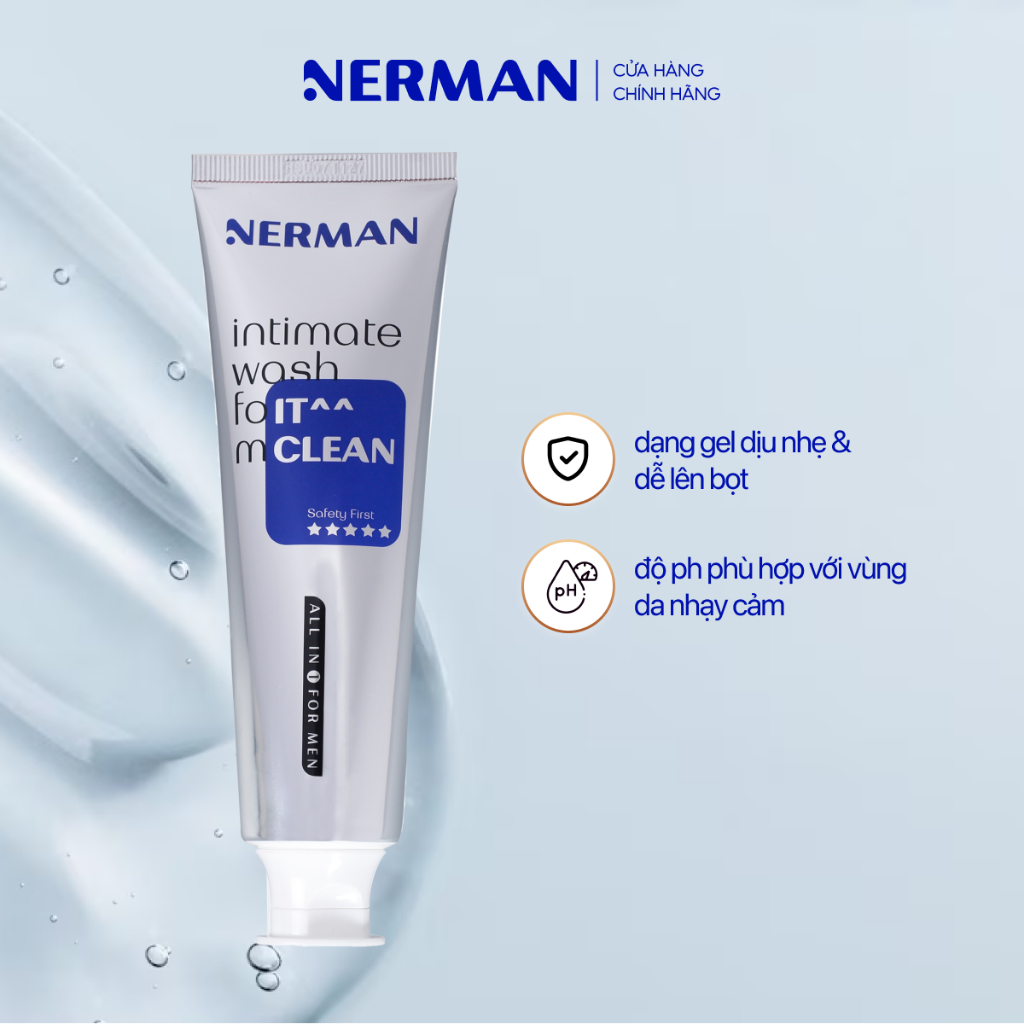 Ảnh Gel vệ sinh nam giới Nerman IT CLEAN hương vị hoa quả 100ml/chai 3