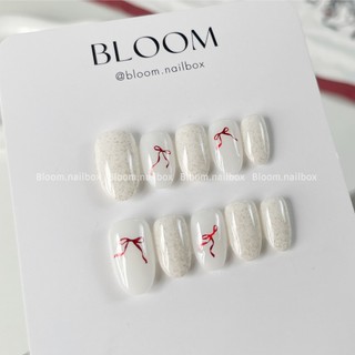[B35] Nailbox thiết kế form ngắn sơn gel ngũ cốc nơ đỏ nổi bật by Bloom.nailbox