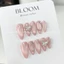 Nailbox thiết kế mắt mèo hồng ánh trăng charm bạc sáng sang chảnh by Bloom.nailbox