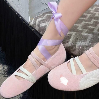 Giày búp bê bigsize nữ mùa hè Pu_ma ballet màu hồng siêu êm nhẹ , giày sục slipon thời trang big size cao cấp nữ
