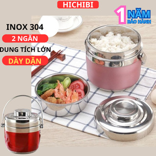 Cặp lồng đựng cơm inox 304 dung tích 1500ml, hộp đựng cơm thiết kế 2 tầng (hàng dày và nặng), hộp đựng cơm văn phòng