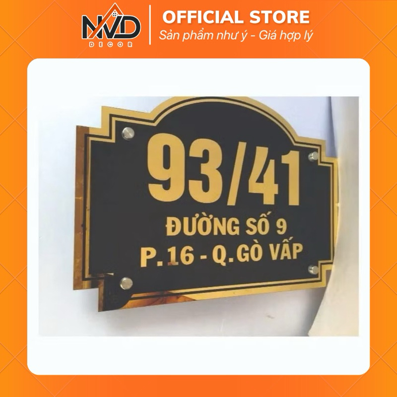 BIỂN SỐ NHÀ BIỆT THỰ VIILA CAO CẤP