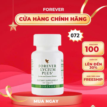 Viên Uống Dạ Dày Forever Lycium Plus #072FLP – Hỗ Trợ Thị Lực, Đẹp Da, Chống Oxy Hóa Tự Nhiên. Lọ 100 Viên