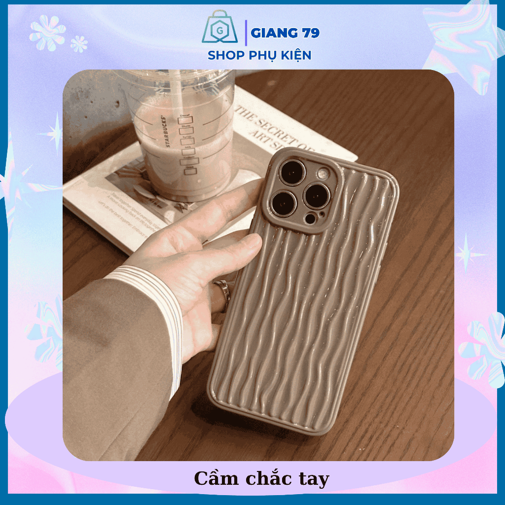 Ốp lưng iPhone Thời trang Vân sóng TPU dẻo, tạo  phong cách riêng iPhone 7 Plus -14 Pro Max