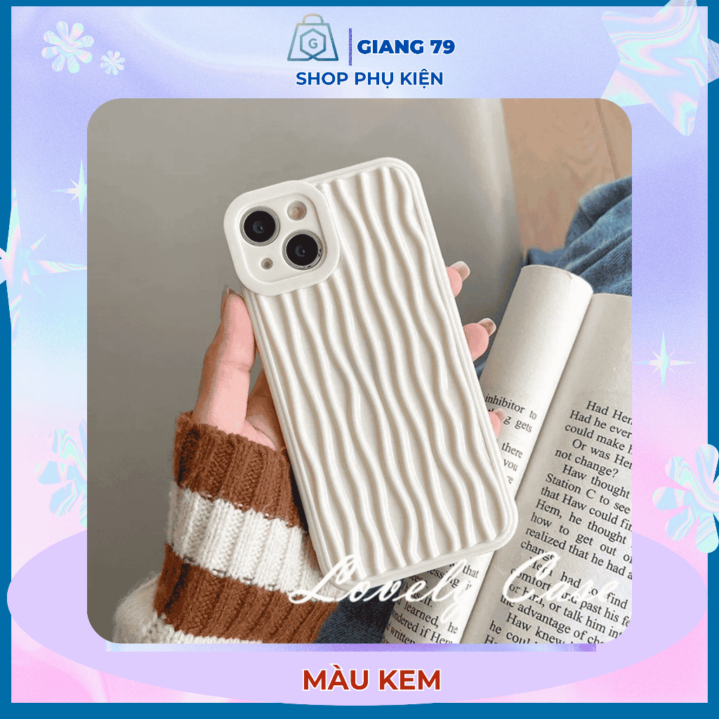 Ốp lưng iPhone Thời trang Vân sóng TPU dẻo, tạo  phong cách riêng iPhone 7 Plus -14 Pro Max