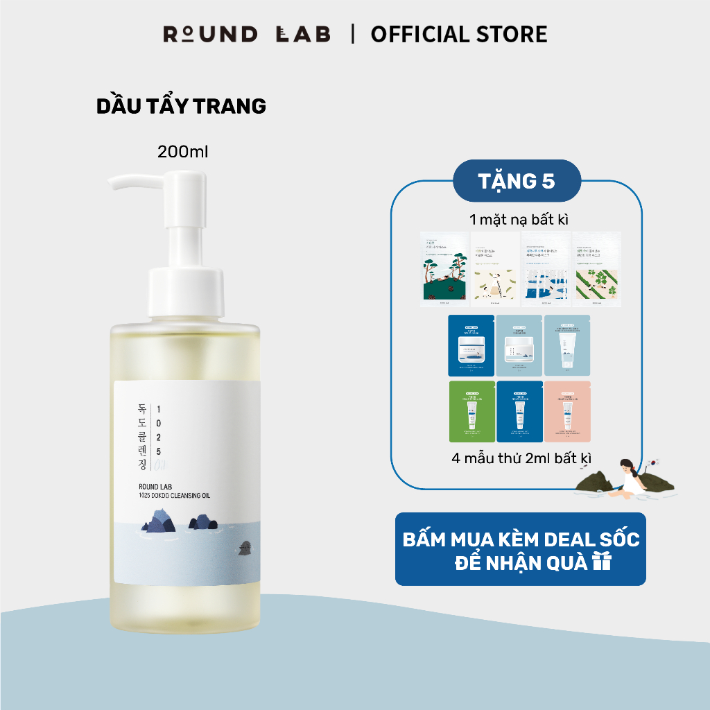 Review Dầu Tẩy Trang Round Lab 1025 Dokdo: Sạch Sâu Lớp Trang Điểm & Bụi Mịn, Dịu Nhẹ Cho Mọi Loại Da