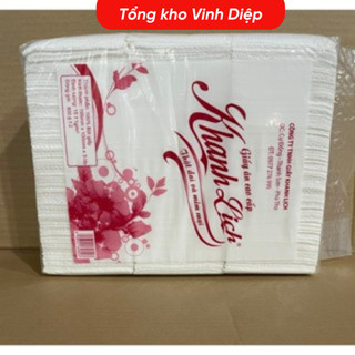 Giấy ăn vuông cao cấp giá rẻ 3 lớp dùng cho nhà hàng quán ăn bịch 550g