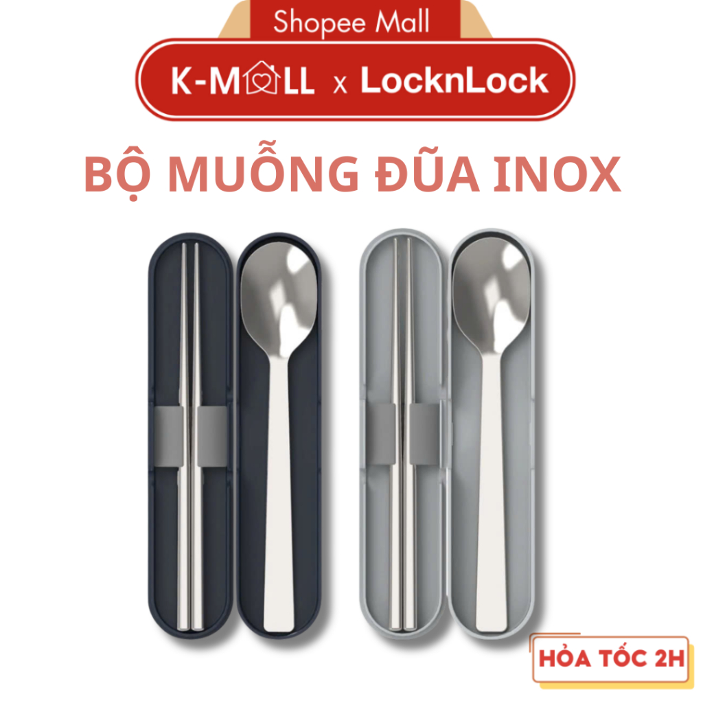 Bộ muỗng đũa Lock&Lock bằng thép không gỉ HPL105 2 màu - K-MALL