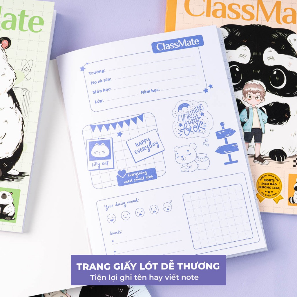 Tập Học Sinh Miền Nam 100gsm Classmate Vở 4 Ô Ly A5 Không Thấm Mực 96 Trang Vở 4 Ô Li 2x2mm Vở Học Sinh Cấp 1 NA5-09-005