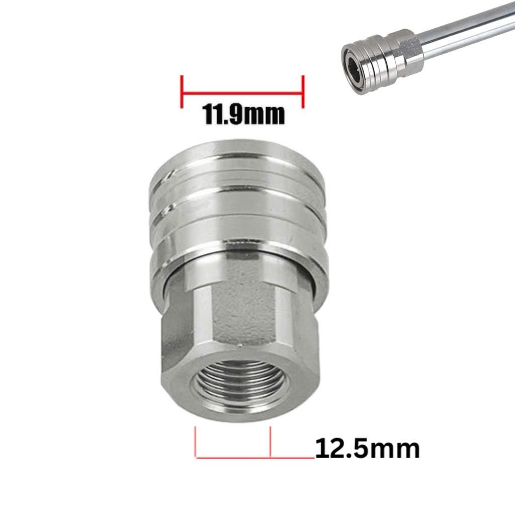 Khớp Nối Nhanh 1/4 inch Ren Trong 14mm Inox Cho Máy Rửa Xe Gia Đình Phụ Kiện water  guns
