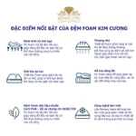 NỆM KIM CƯƠNG - Nệm Foam massage trà xanh vải lạnh LUCID Green Tea Cool, cân bằng nhiệt 4 mùa, kháng khuẩn, nâng đỡ — ảnh 6