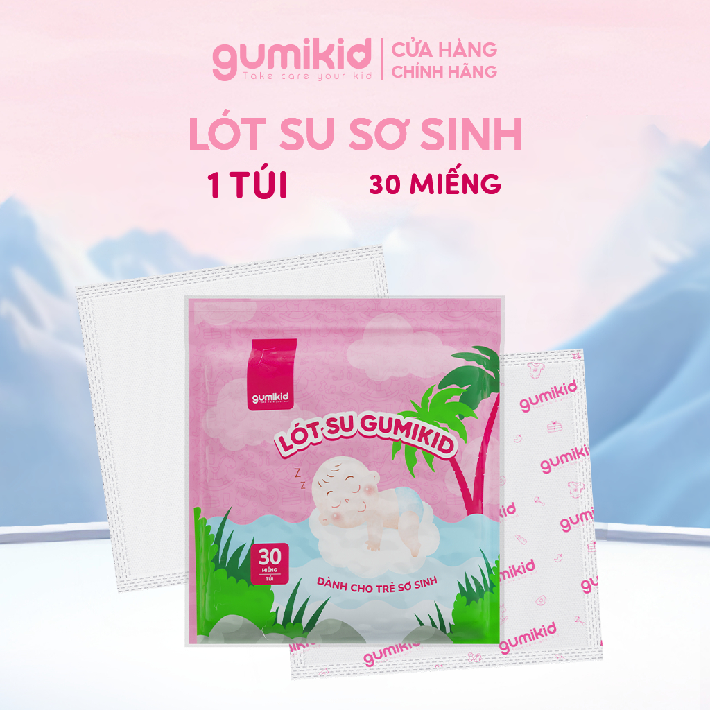 Lót Phân Su Sơ Sinh Gumi 30 Miếng An Toàn Tiện Lợi Cho Mẹ Và Bé