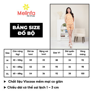 [XẢ KHO GIÁ SỐC] Set bộ ba lỗ quần đùi nữ mặc nhà MELINFA chất vải Viscose tự nhiên mềm mại thoáng mát mã METKBD0546