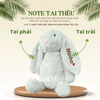 Thỏ Bông THÊU TÊN Theo Yêu Cầu, Thỏ Bông Mềm Dành Cho Bé Và Người Thương Size 60cm