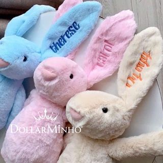 Thỏ Bông THÊU TÊN Theo Yêu Cầu, Thỏ Bông Mềm Dành Cho Bé Và Người Thương Size 60cm