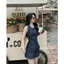 DX_ Set bộ đùi, set Jean nữ, mặc hè, set áo gile không tay nút gài mix quần short Chất Jean cứng
