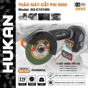 Máy cắt đa năng mini HUKAN Gen2 G2-C101MN, 3 tốc độ lên tới 12.000v/p, Gọn nhẹ chỉ 0.8kg
