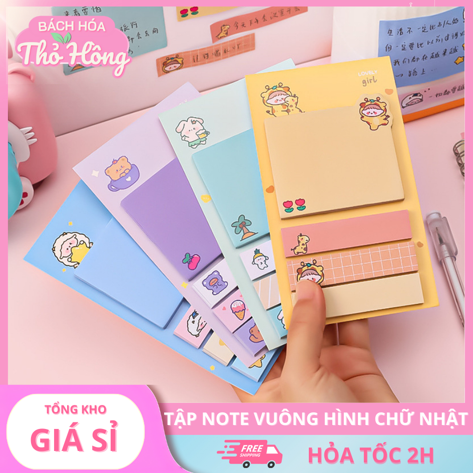 3 Note Ghi Chú 4 Pack Hoạt Hình