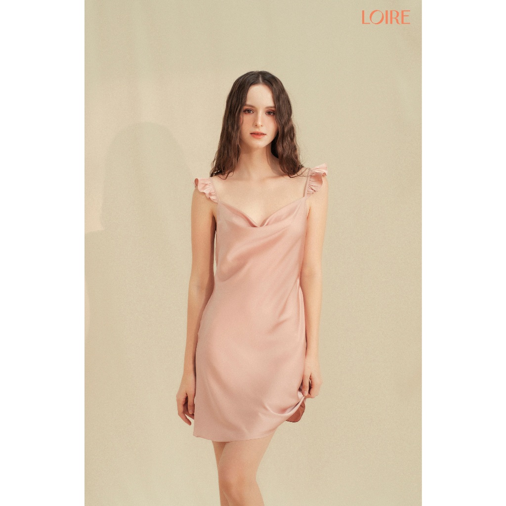 Váy Ngủ Lụa 2 Dây Tay Cánh Tiên Loirechic FDMN250310