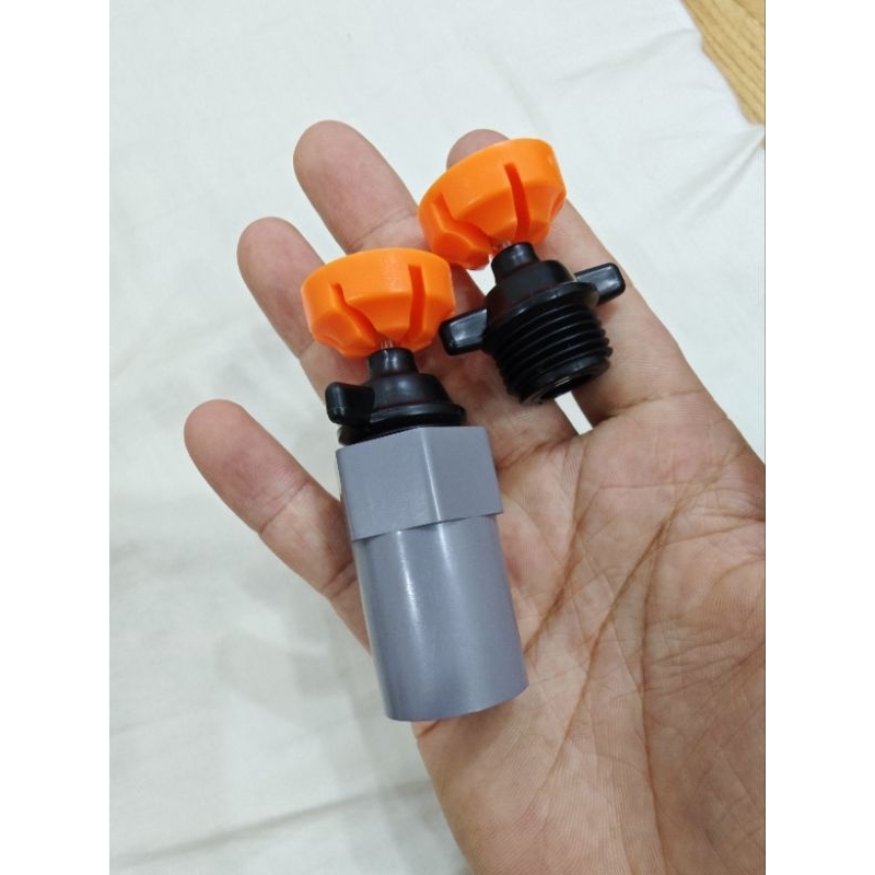 5 cái [ 5 CÁI ] Béc xoay 360 độ màu cam , béc tưới phủ , tưới rau màu hạt mịn đều , gắn ren 21 vào PVC 21 hoặc ra 27mm
