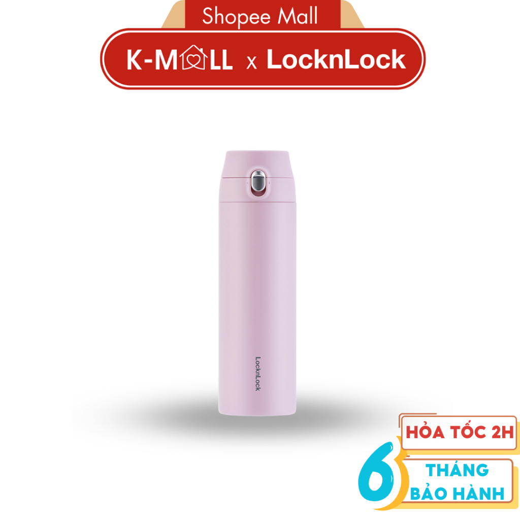 Bình giữ nhiệt LocknLock 500ml Featherlight One Touch Tumbler LHC3257 , mở nắp một chạm - K-MALL