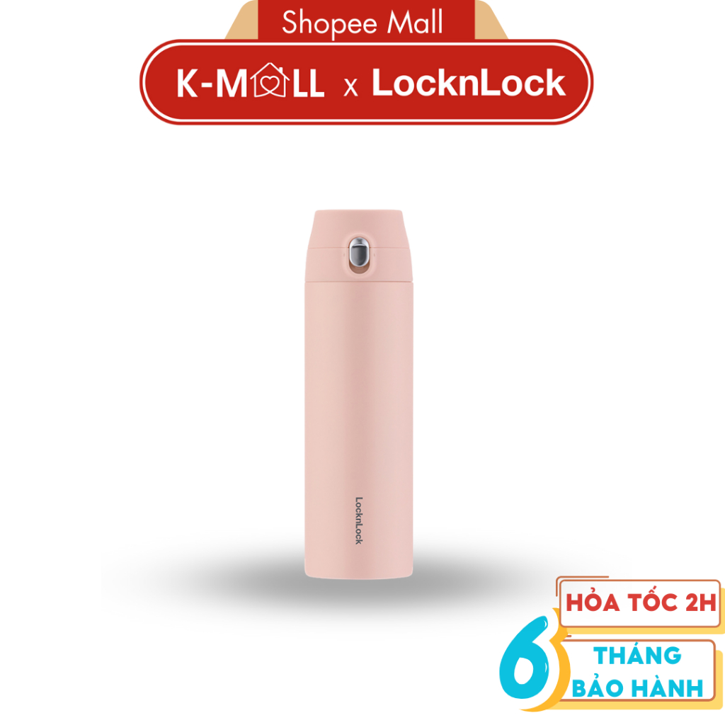 Bình giữ nhiệt LocknLock 500ml Featherlight One Touch Tumbler LHC3257 , mở nắp một chạm - K-MALL