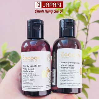 Tẩy Trang Cocoon 140ml/50ml CHÍNH HÃNG-Nước Tẩy Trang Da Dầu Mụn, Khô, Nhạy Cảm Sạch Sâu, Lành Tính-Japari