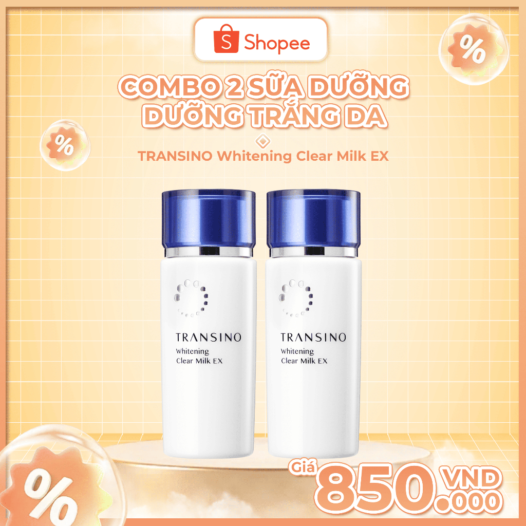 Ảnh Combo 2 Sữa Dưỡng Dưỡng Trắng Da TRANSINO 100ml 1