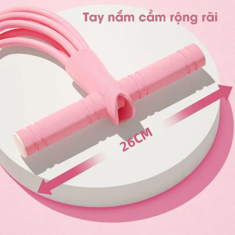DÂY TẬP BỤNG 6 ỐNG CAO SU KHÁNG LỰC - Bàn Đạp Chân Đa Năng Tập Tại Nhà
