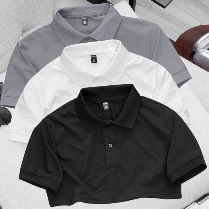 Bộ 3 áo thun polo nam vải cá sấu co giãn 4 chiều cổ bẻ Everest Nhiều màu