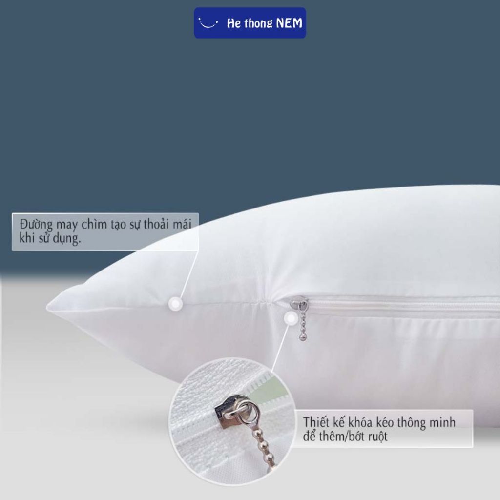 Ảnh Ruột Gối Vuông Tựa Lưng Trang Trí Sofa He thong NEM Chính Hãng Vỏ Gối Ôm Tựa Lưng Vuông Trang Trí Ghế Sofa 45x45cm 2