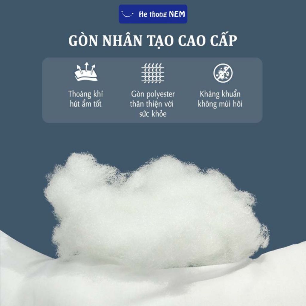 Ảnh Ruột Gối Vuông Tựa Lưng Trang Trí Sofa He thong NEM Chính Hãng Vỏ Gối Ôm Tựa Lưng Vuông Trang Trí Ghế Sofa 45x45cm 3
