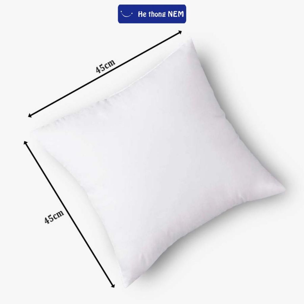 Ảnh Ruột Gối Vuông Tựa Lưng Trang Trí Sofa He thong NEM Chính Hãng Vỏ Gối Ôm Tựa Lưng Vuông Trang Trí Ghế Sofa 45x45cm 1