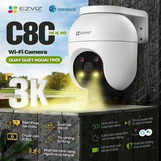 Camera Wifi Ngoài trời Ezviz C8C 5MP 3K | Chống Nước | Full Chức Năng | Chính Hãng Bảo Hành 2 Năm