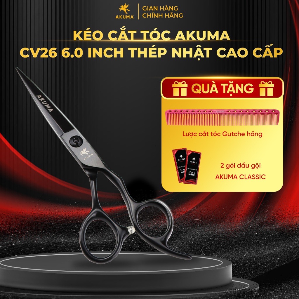 Ảnh Bộ Kéo Cắt Tóc AKUMA CV26 6 Inch Thép Nhật Cao Cấp - Akuma.vn 1