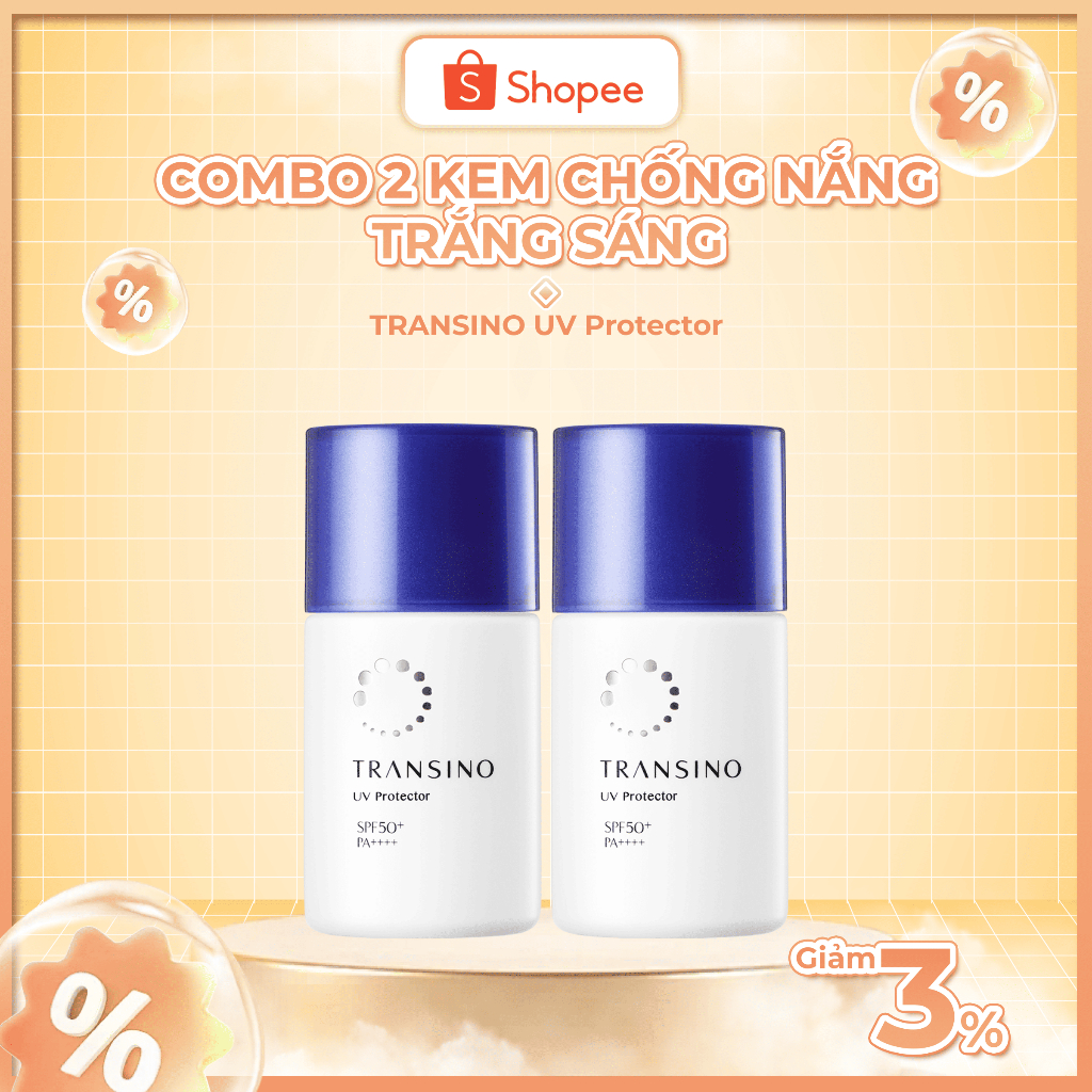 Ảnh Combo 2 Kem chống nắng trắng sáng UV TRANSINO 2