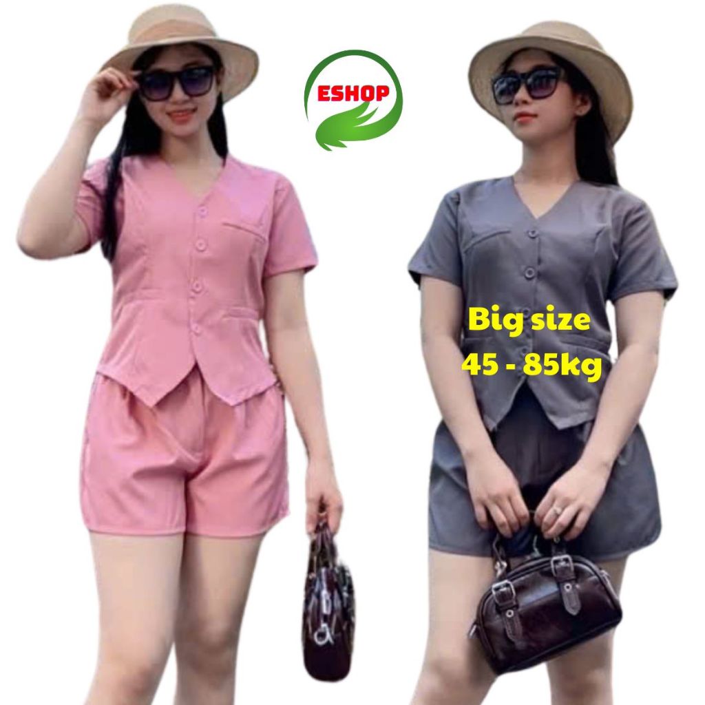 Sét đồ bộ nữ mùa hè sét đồ bộ đùi bigsize  mặc nhà giá rẻ ESHOP bộ quần đùi áo ngắn tay đẹp dễ thương A349