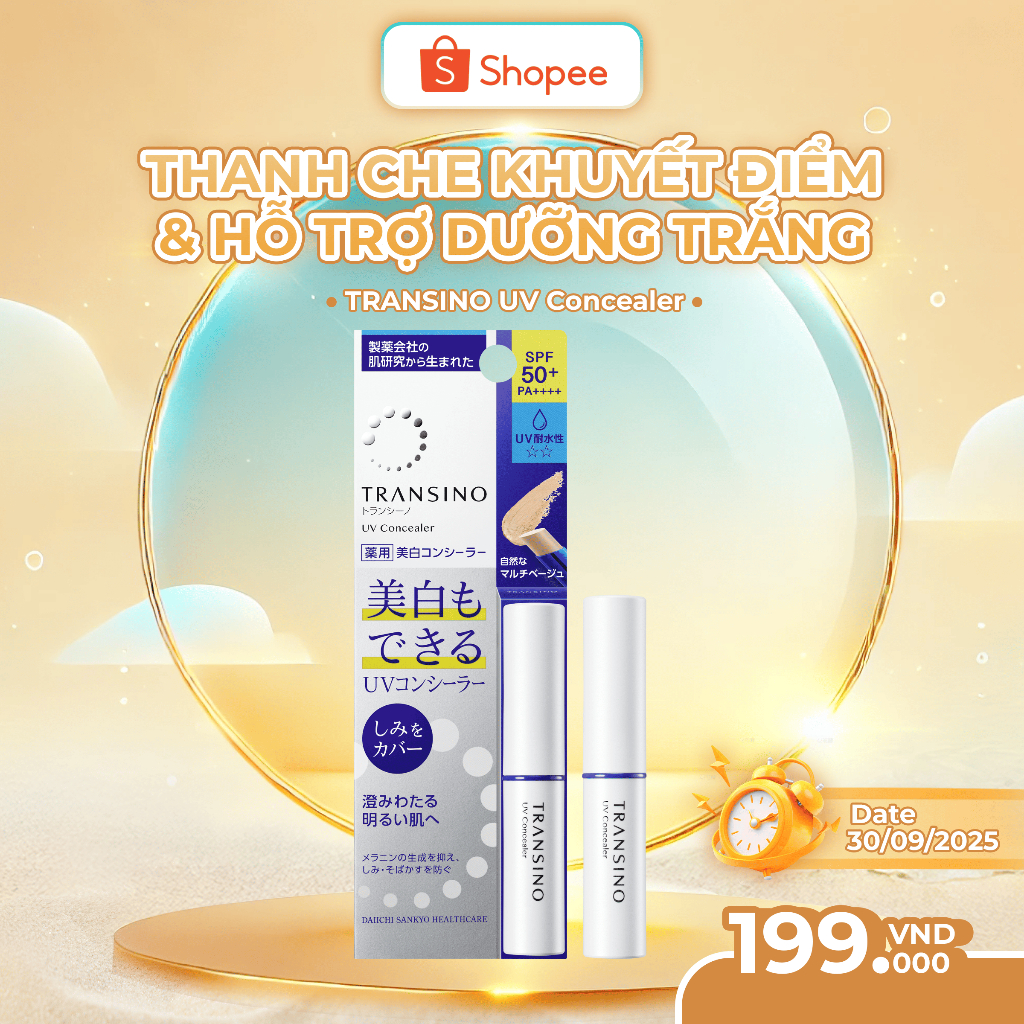 Ảnh Thanh Che Khuyết Điểm & Hỗ Trợ Dưỡng Trắng TRANSINO  2.5g 1
