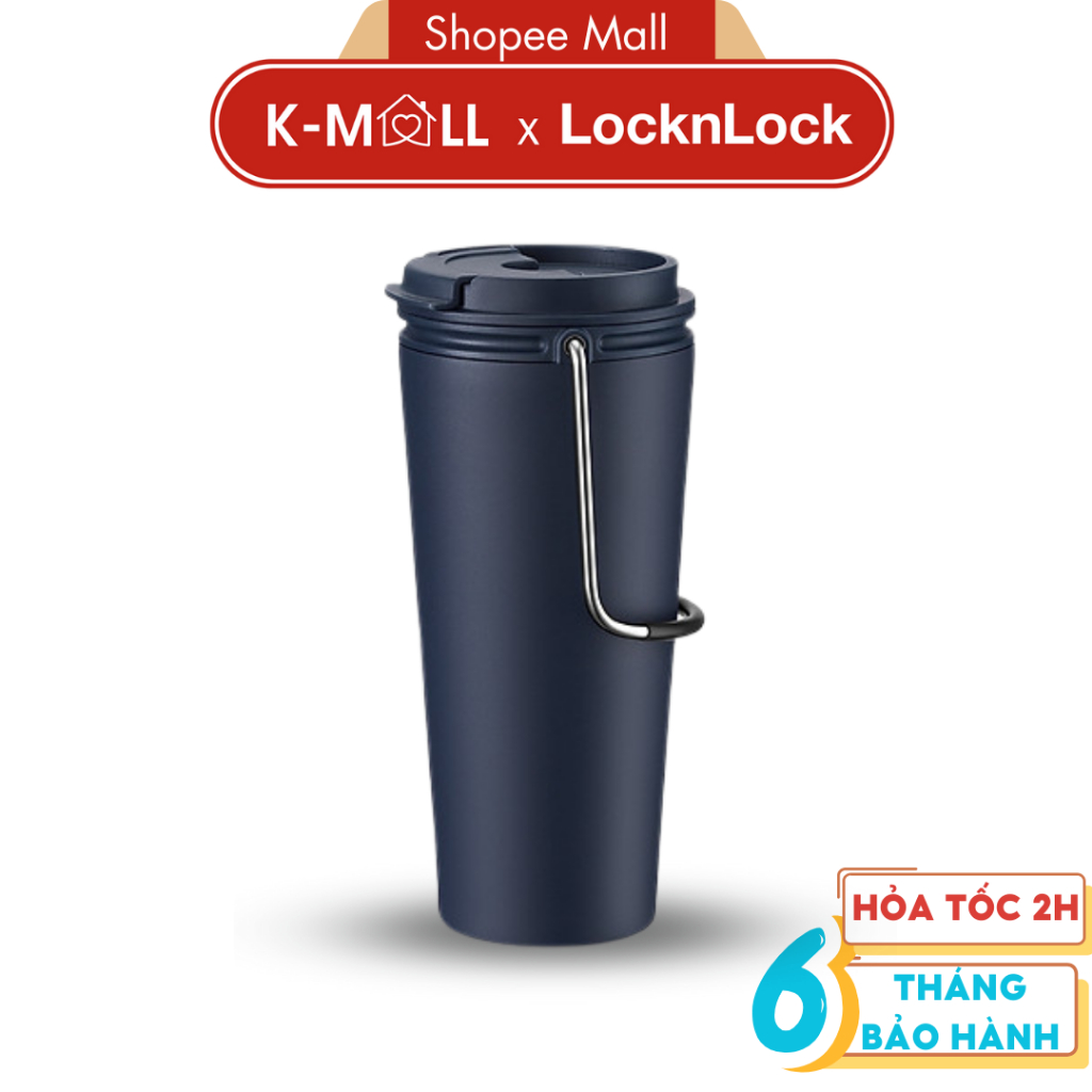 Ly giữ nhiệt LocknLock Bucket Tumbler 540ml Nắp Bật LHC4269 Thép không gỉ 304 ,có quai xách - K-MALL