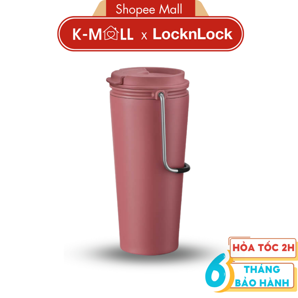Ly giữ nhiệt LocknLock Bucket Tumbler 540ml Nắp Bật LHC4269 Thép không gỉ 304, có quai xách - K-MALL