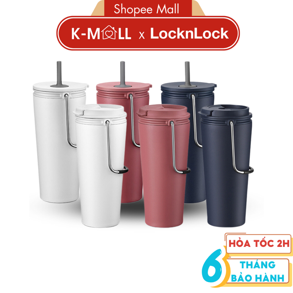 Ảnh Ly giữ nhiệt LocknLock Bucket Tumbler 540ml LHC4268 LHC4269 , thép không gỉ , có quai xách - K-MALL 1