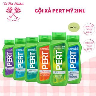 [ HÀNG MỸ] Dầu Gội Pert 2in1 400ml sảng khoái, sạch sâu, da đầu dễ bết dầu, tóc xẹp - CÔ THƯ MARKET
