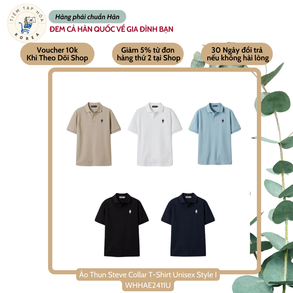 Áo polo nam nữ Whoau Steve Collar T-Shirt Unisex Style I