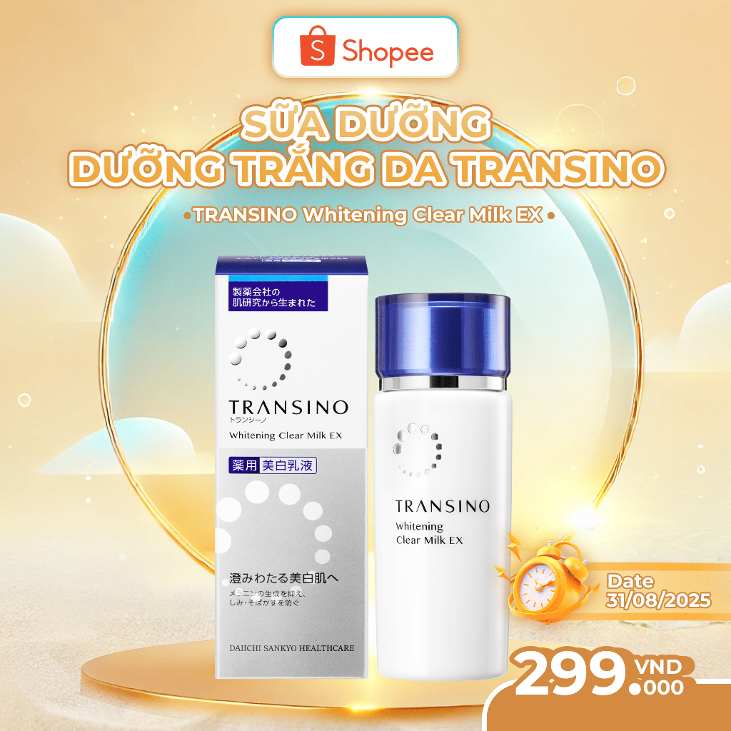 Ảnh Sữa Dưỡng Dưỡng Trắng Da TRANSINO Whitening Clear Milk EX 100ml 1