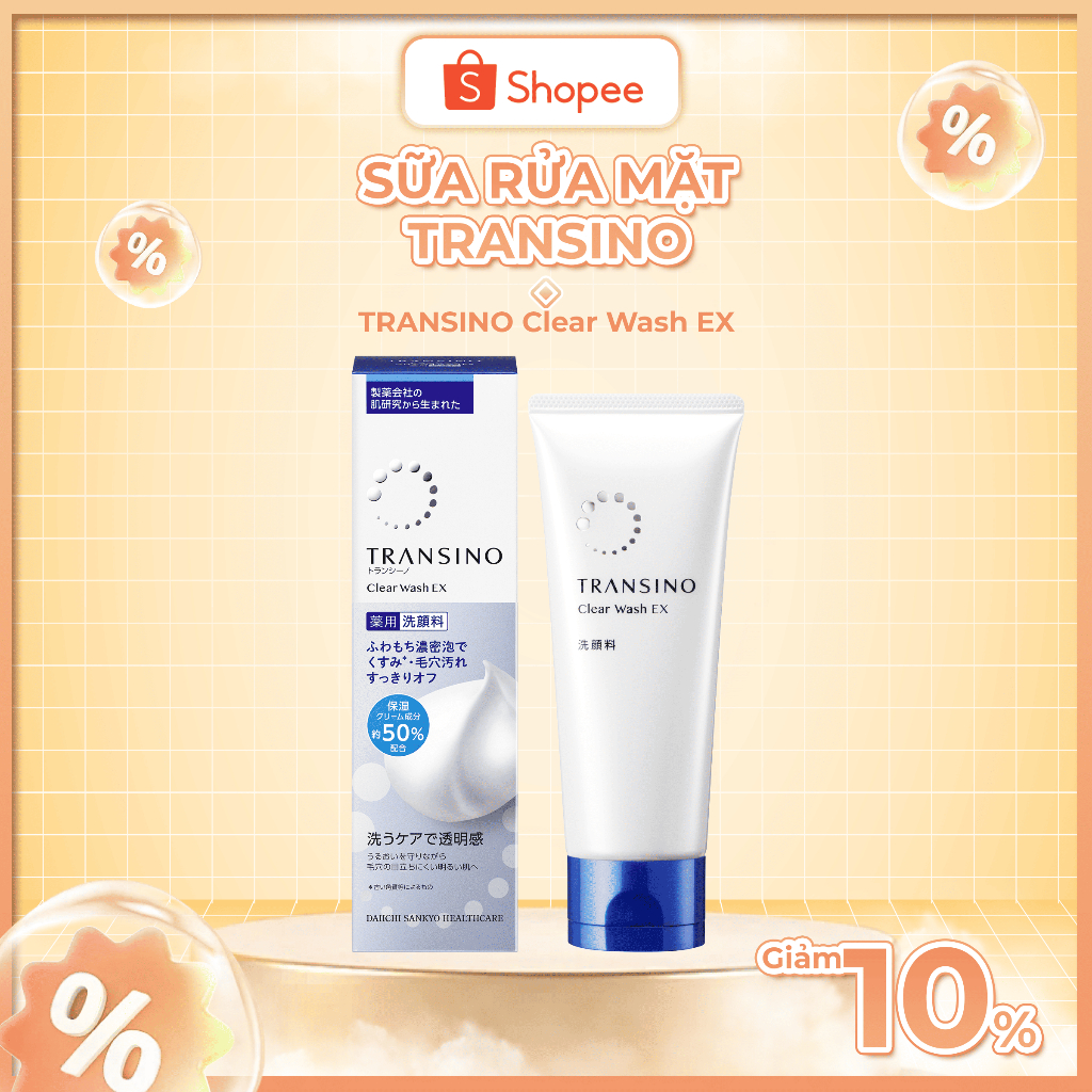 Ảnh Sữa rửa mặt TRANSINO  - TRANSINO clear wash 100G 2