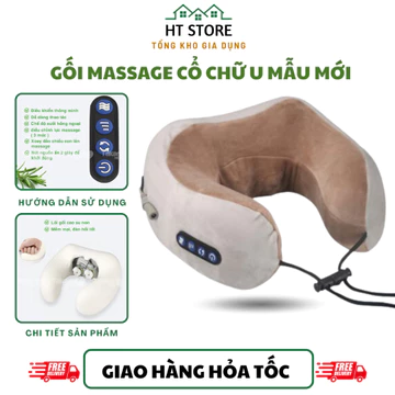 Gối Massage Cổ Vai Gáy, Máy Massage Đeo Cổ TAKARA Đa Chức Năng, Hỗ Trợ Trị Liệu Giảm Đau Mỏi Cổ Vai Gáy.