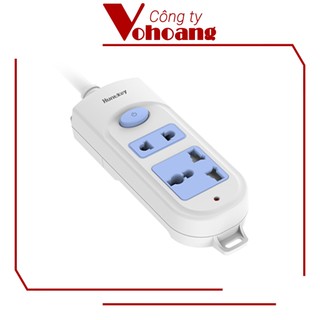 Ổ cắm điện chính hãng Huntkey HK-A21 2 lỗ có công tắc 2500W dây dài 3M