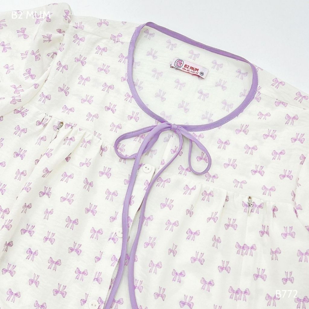 Bộ Sooc Đũi Nơ Cho Mẹ Bầu. Chất đũi siêu nhẹ, mềm, thấm hút mồ hôi B772 B2 MUM