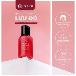 Nước Tẩy Trang Mắt Môi Lựu Đỏ C'Choi - Tẩy Sạch Dịu Nhẹ, Dành Cho Da Nhạy Cảm